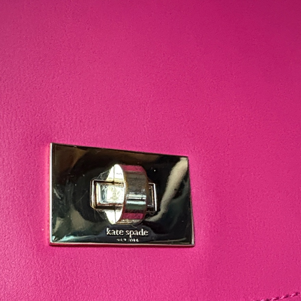 kate spade Hot Pink Scalloped Leather Shoulder Bag - Picture 2 of 6